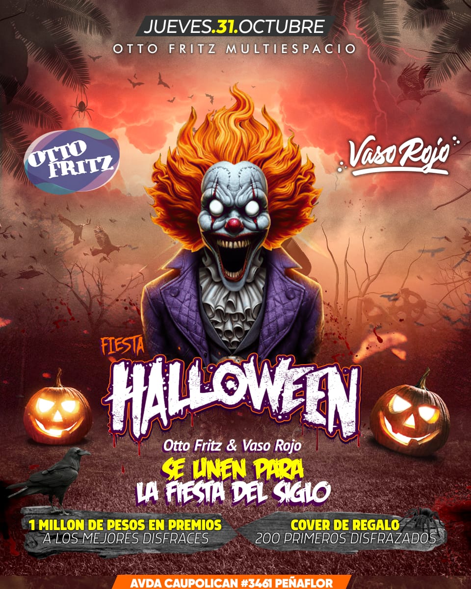 Fiesta HALLOWEEN Otto Fritz & Vaso Rojo — 31 oct. 2024