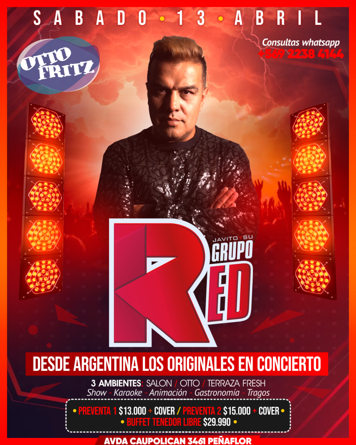 Grupo Red + Fiesta Bailable — 13 abr. 2024